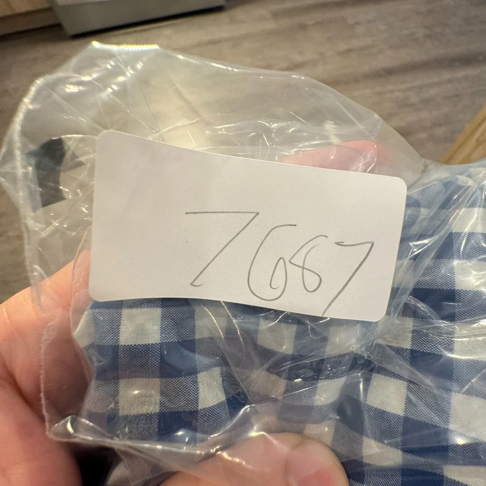 Banana Republic Shirt Mens XL Blue Cotton Gingham Grant Preppy Business Casual